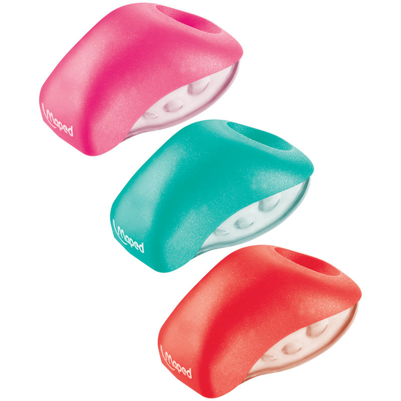 Точилка пластиковая Maped "Bulbo", 1 отверстие, контейнер, ассорти