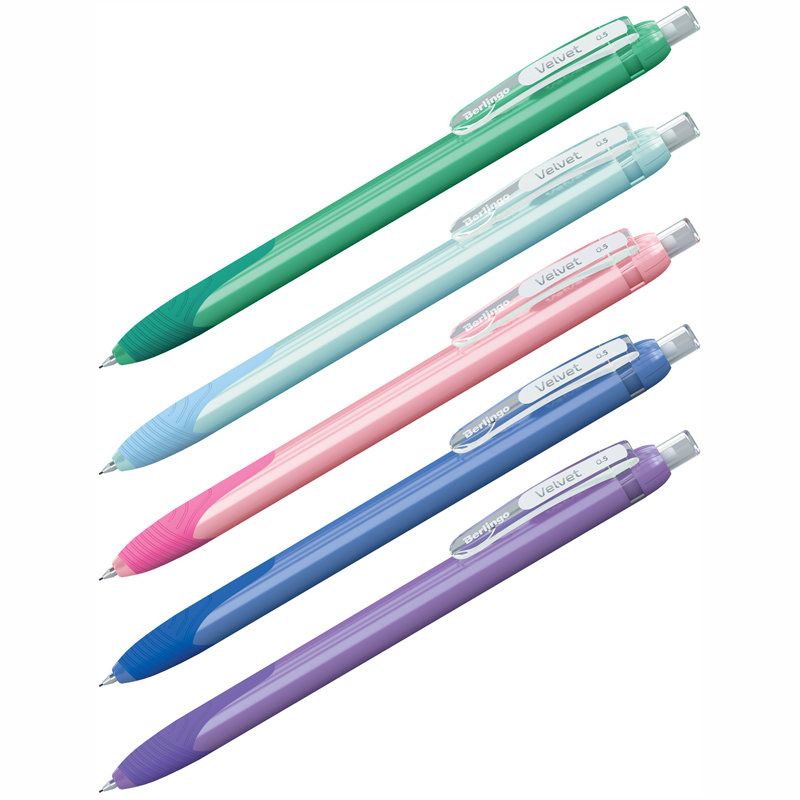 Карандаш механический Berlingo "Velvet", 0,5мм, с ластиком, ассорти