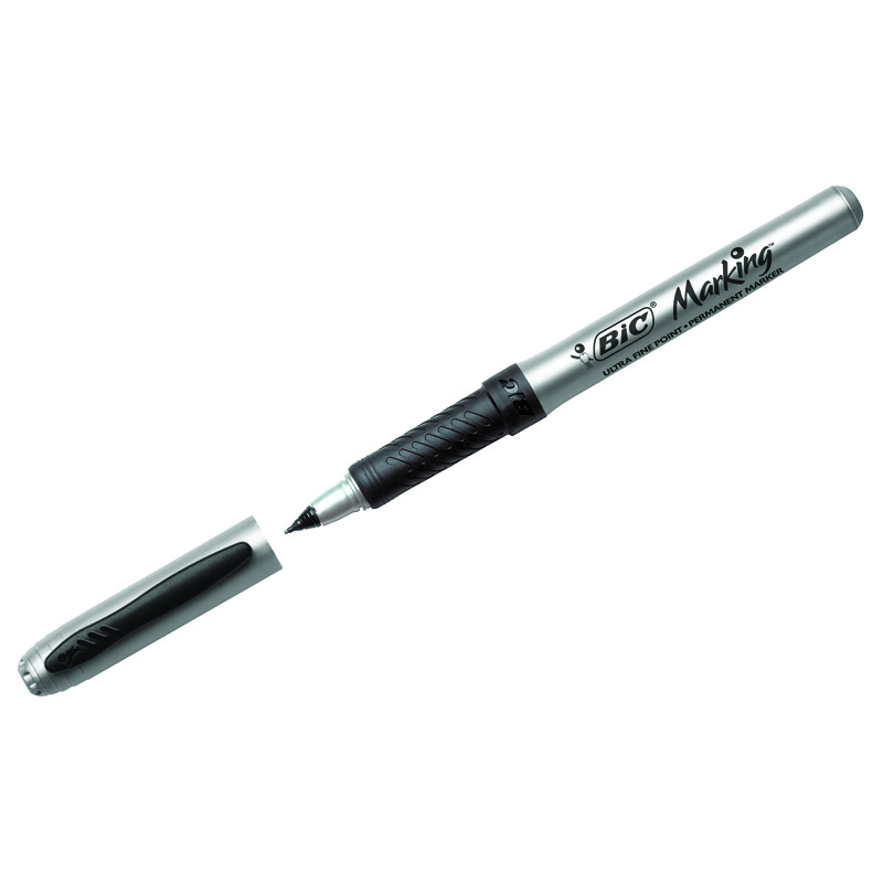 Маркер перманентный для CD/DVD Bic черный, 0,7мм, грип