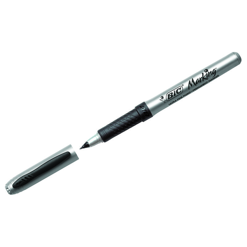 Маркер перманентный для CD/DVD Bic черный, 0,7мм, грип