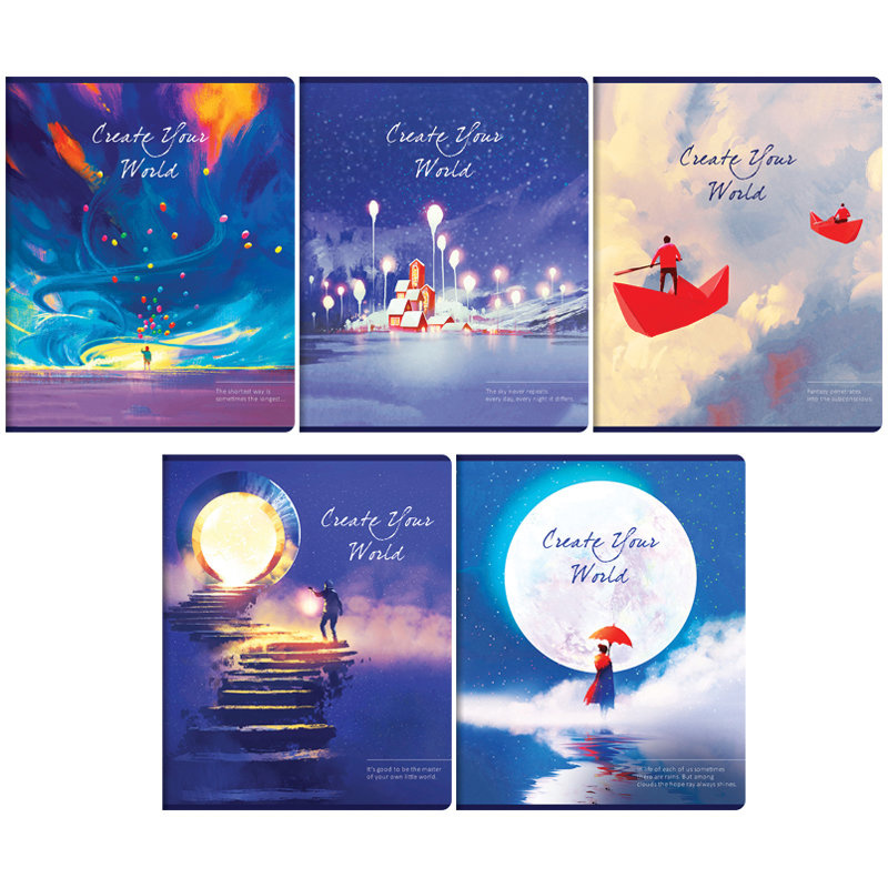 Тетрадь 60л., А5, клетка Greenwich Line "Рисунки. Create your world", мат. ламинация, 70г/м2