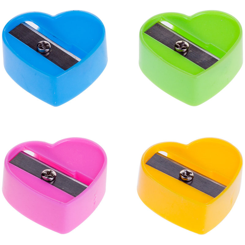 Точилка пластиковая ArtSpace "Сердце", 1 отверстие, ассорти