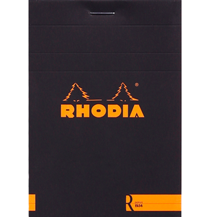 Блокнот в клетку Rhodia Basics  мягкая обложка черный А5 / 80 листов / 80 гм