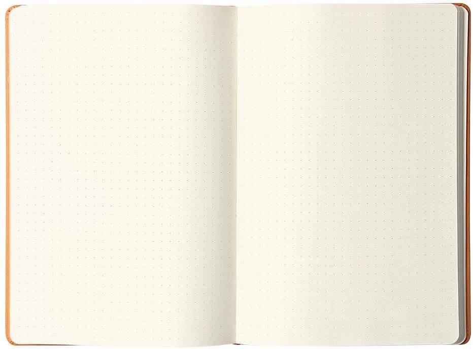 Блокнот в точку Rhodia Webnotebook твердая обложка оранжевый вертикальный А5 / 96 листов / 90 гм