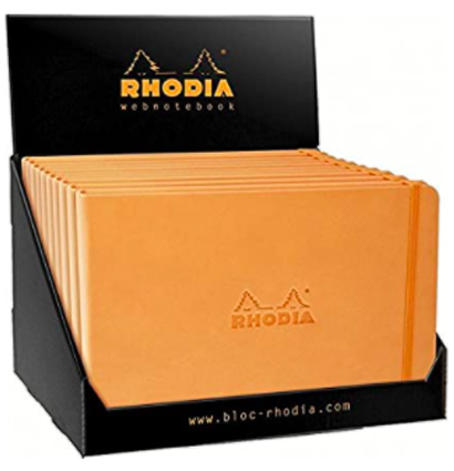 Блокнот в точку Rhodia Webnotebook твердая обложка оранжевый горизонтальный А6 / 96 листов / 90 гм