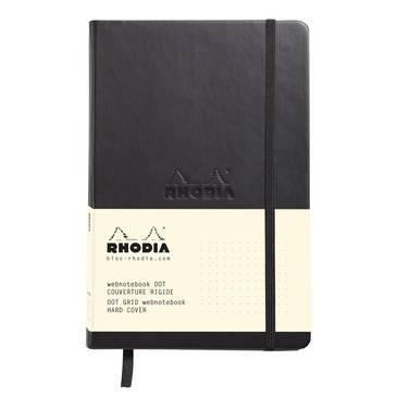 Блокнот в точку Rhodia Webnotebook твердая обложка черный А6 / 96 листов / 90 гм