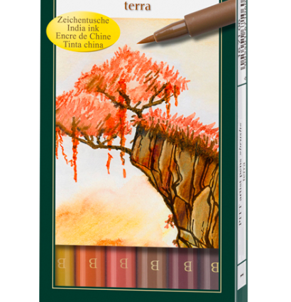Набор брашпенов "Оттенки Земли" Faber-Castell Pitt Artist Pen Brush 6 цветов купить в художественном магазине Дудлинг.Ру с доставкой по РФ и СНГ