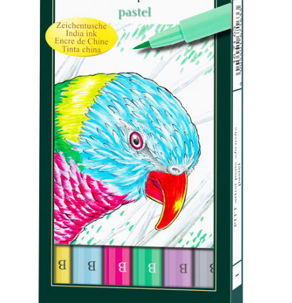 Набор брашпенов "Пастельные цвета" Faber-Castell Pitt Artist Pen Brush 6 цветов купить в художественном магазине Дудлинг.Ру с доставкой по РФ и СНГ