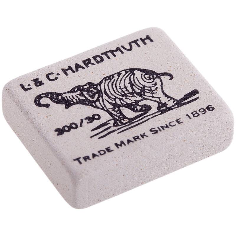 Ластик Koh-I-Noor "Elephant" 300/30, прямоугольный, натуральный каучук, 35,5*28,5*10мм, ч/б