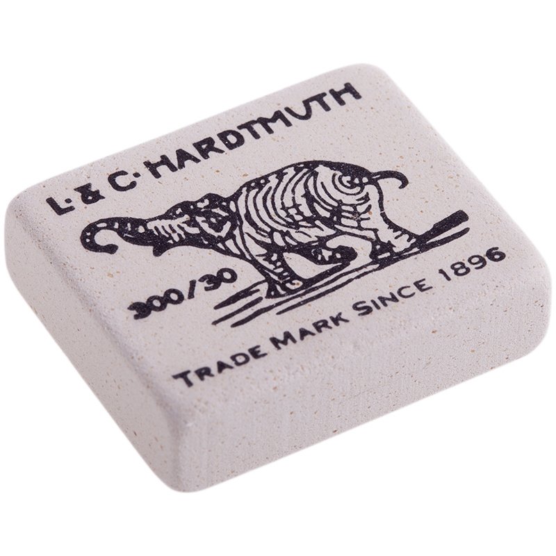 Ластик Koh-I-Noor "Elephant" 300/30, прямоугольный, натуральный каучук, 35,5*28,5*10мм, ч/б