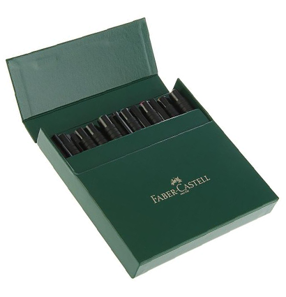 Набор брашпенов Pitt Artist Pen Brush Faber Castell 12 шт (кожаный кейс) купить в магазине для художников Дудлинг.Ру с доставкой по всему миру