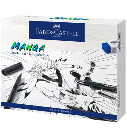 Набор для рисования "Манга Стартовый" Faber-Castell Pitt Artist Pen 8 предметов купить в магазине Дудлинг.Ру с доставкой
