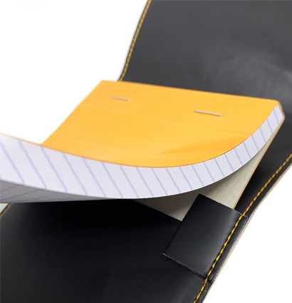 Блокнот в клетку Rhodia ePURE кожаная обложка оранжевый А6 / 80 листов / 80 гм