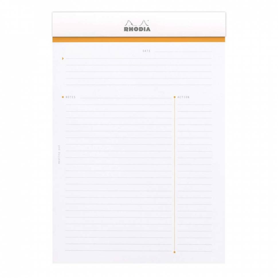 Ежедневник Rhodia Basics линейка мягкая обложка белый А5 / 80 листов / 80 гм