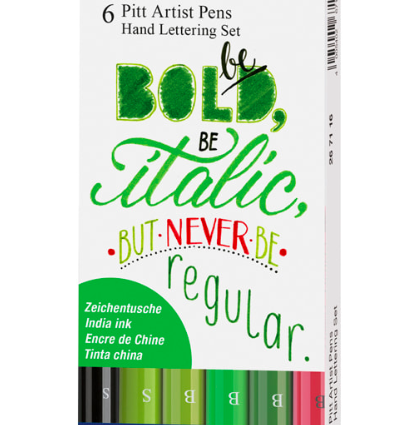 Набор брашпенов для леттеринга "Весна" Faber-Castell Pitt Artist Pen Brush 6 цветов  купить в художественном магазине Дудлинг.Ру с доставкой по РФ и СНГ