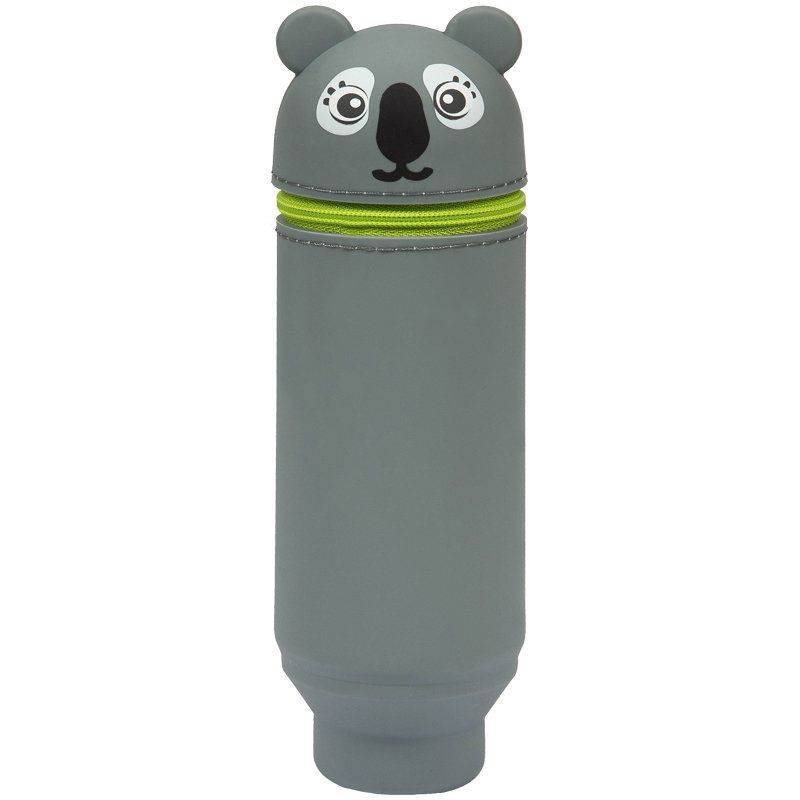 Пенал мягкий 200*55*50 Berlingo "Koala", силикон, серый