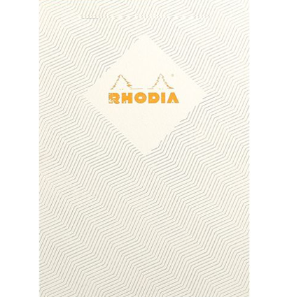 Блокнот в клетку Rhodia Heritage Chevrons мягкая обложка кремовый А5 / 70 листов / 90 гм