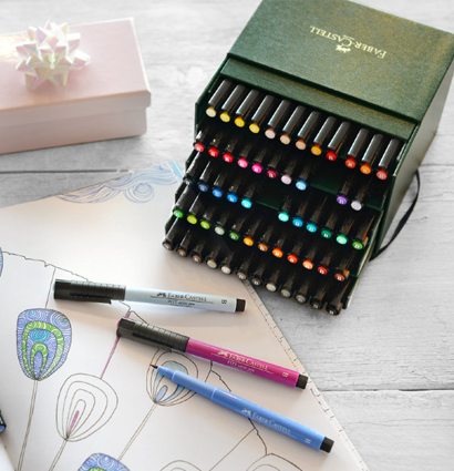 Набор маркеров Pitt Artist Pen Brush Faber Castell 60 цветов в кейсе купить в художественном магазине Дудлинг.Ру с доставкой по РФ и СНГ