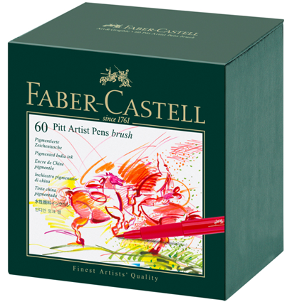 Набор маркеров Pitt Artist Pen Brush Faber Castell 60 цветов в кейсе купить в художественном магазине Дудлинг.Ру с доставкой по РФ и СНГ