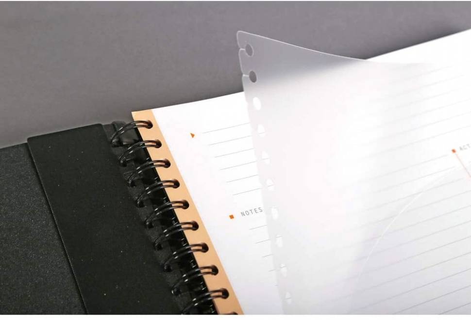 Ежедневник Rhodiactive ExaMeeting линейка полипропиленовая обложка черный А5 / 80 листов / 90 гм